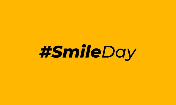 stock vector World smile day design template vector illustration greeting design Isolated on yellow background