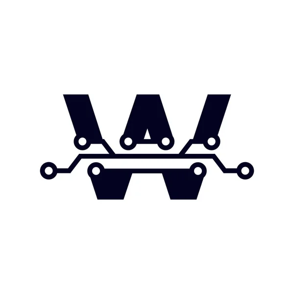 Tekniskt Brev Logotyp Futuristiska Vektor Logotyp Mall Geometrisk Form Användbar — Stock vektor
