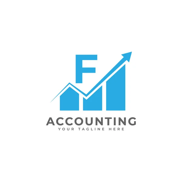 Αρχική Επιστολή Διάγραμμα Bar Finance Logo Σχεδιασμός Έμπνευση — Διανυσματικό Αρχείο