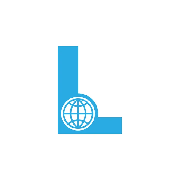 Anfangsbuchstabe Globe Logo Design Template Element Vektor Eps10 — Stockvektor