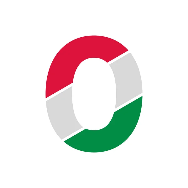 Antal Utskärning Papper Med Italiensk Flagga Färg Logotyp Design Mall — Stock vektor