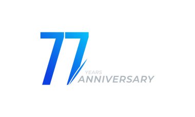 77. Yıldönümü Kutlama Vektörü. Mutlu Yıldönümleri Kutlama Şablon Tasarımını Kutluyor