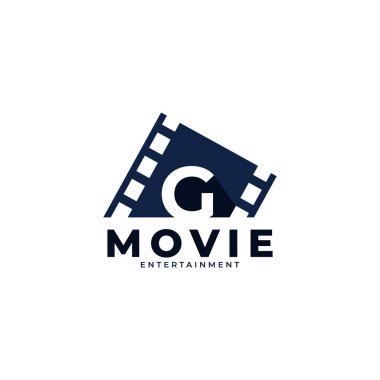 Film logosu. G Harfi Logo Tasarım Şablonu Elemanı. Eps10 Vektörü