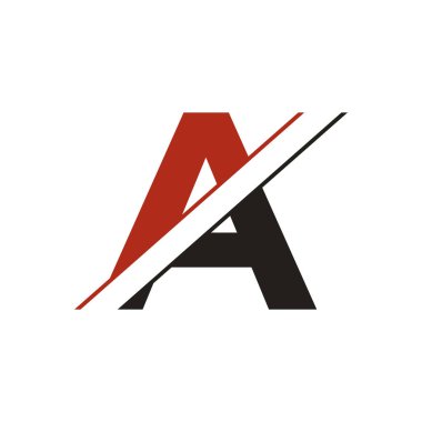 Alfabe Harfleri A Logosu veya Simge Tasarım Vektörü İllüstrasyonu