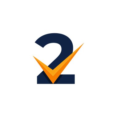 Onaylanmış Logo. 2 Numaralı Logo Tasarım Şablonunu Kontrol Et. Eps10 Vektörü