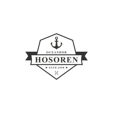 Vintage Retro Rozet İşaretleri veya Logotype Vektör Tasarım Elemanı, İş İşareti, Logolar, Kimlik, Etiket ve Nesne
