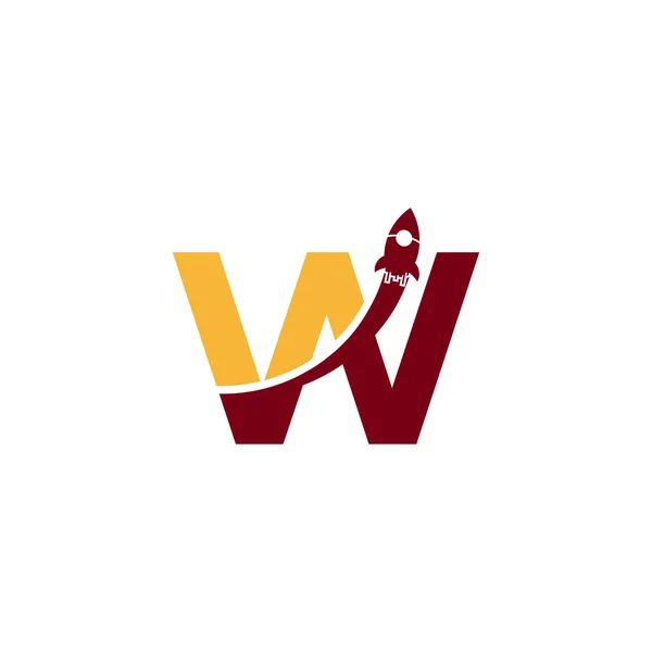 Początkowa Litera Symbolem Logo Rakiety Dobre Dla Firmy Podróże Start — Wektor stockowy