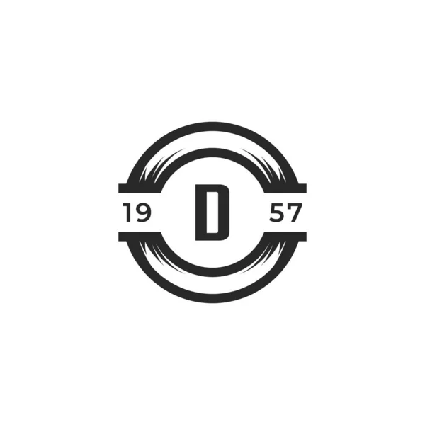 Vintage Insignia Carta Logo Design Elemento Modelo Apropriado Para Identidade — Vetor de Stock