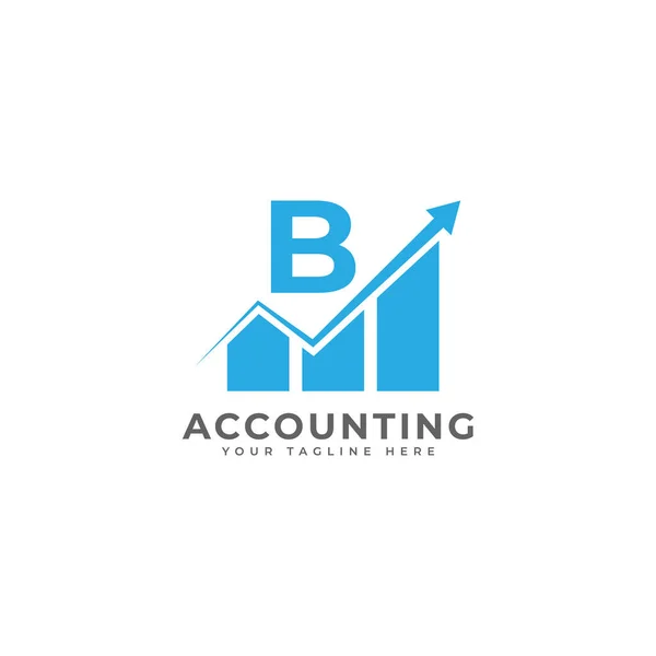 Első Levél Táblázat Bar Finance Logo Design Inspiráció — Stock Vector