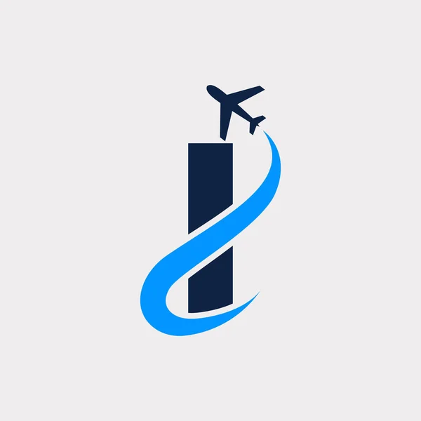 Creative Initial Letter Air Travel Logo Design Template Eps10 Vector — Stock Vector