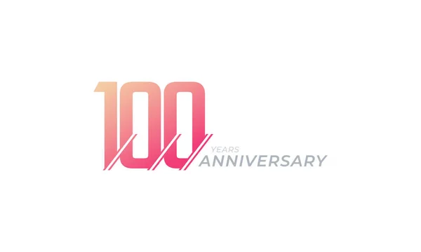 100 Ano Aniversário Celebration Vector Feliz Aniversário Cumprimentos Celebra Template —  Vetores de Stock