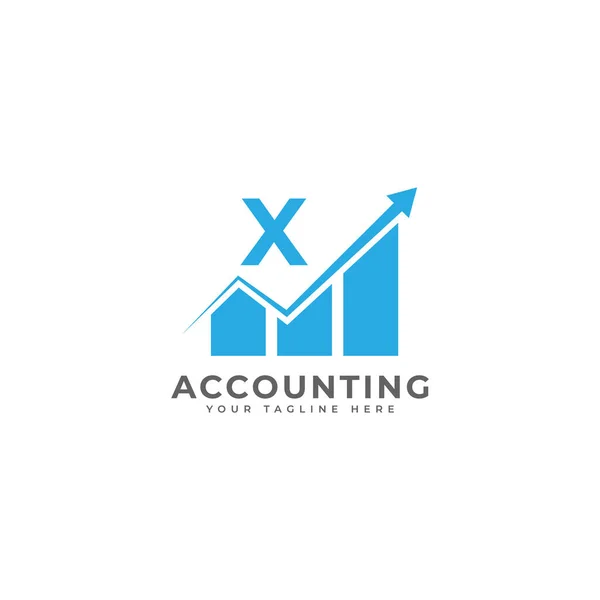 Eerste Brief Chart Bar Finance Logo Design Inspiration — Stockvector