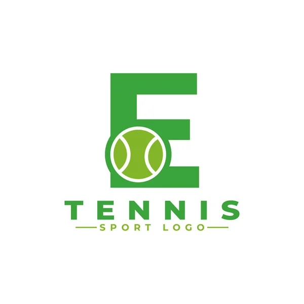 Buchstabe Mit Tennis Logo Design Vektor Design Template Elemente Für — Stockvektor