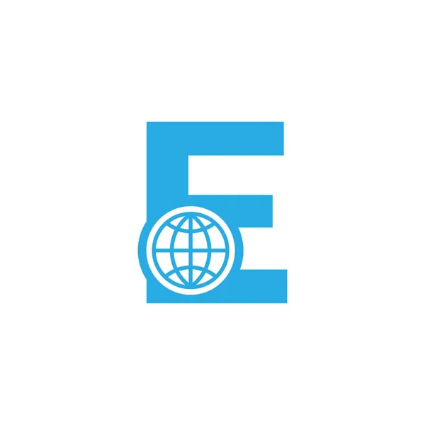 Initial Letter Globe Logo Design Template Element Vektor Eps10 — Stockvektor