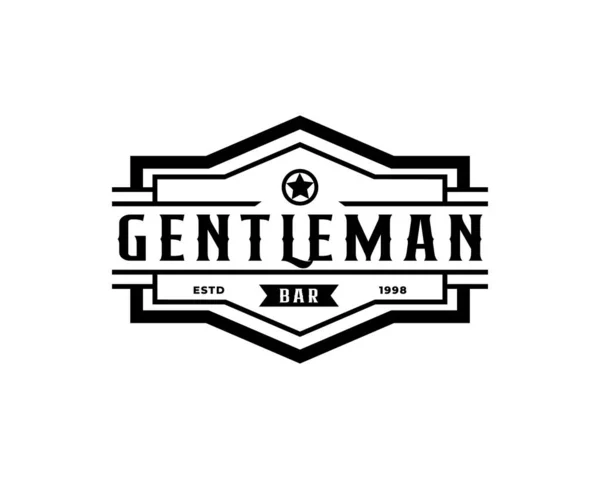 2015 Creative Classic Vintage Retro Label Badge Gentlemen Cloth Apparel — 스톡 벡터
