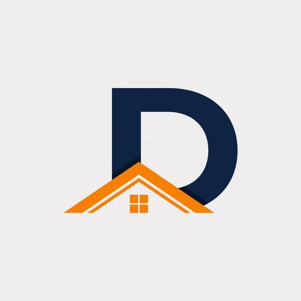 Fastigheter Ursprunglig Bokstav House Logo Design Mall Element Vektorläpp10 — Stock vektor