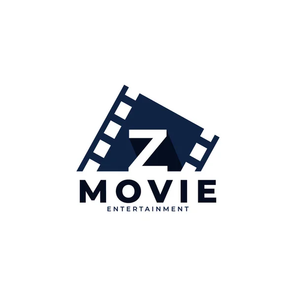Film Logo Eerste Brief Movie Logo Design Template Element Eps10 — Stockvector