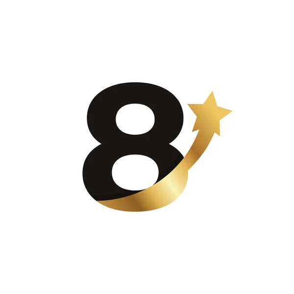 Élément Modèle Symbole Icône Logo Étoile Numéro — Image vectorielle