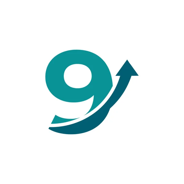 Numero Freccia Simbolo Logo Buono Loghi Aziendali Viaggio Avviamento Logistici — Vettoriale Stock