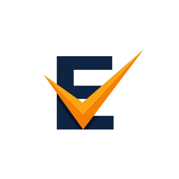 Logotipo Aprobado Carta Inicial Check Logo Design Template Eps10 Vector — Vector de stock