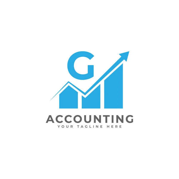 Eerste Brief Grafiekbalk Finance Logo Design Inspiration — Stockvector