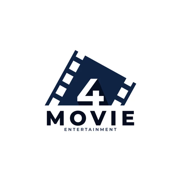 Film Logo Nummer Movie Logo Design Template Element Eps10 Vektor — Stockvektor