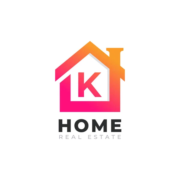 Úvodní Písmeno Home House Logo Design Real Estate Logo Concept — Stockový vektor