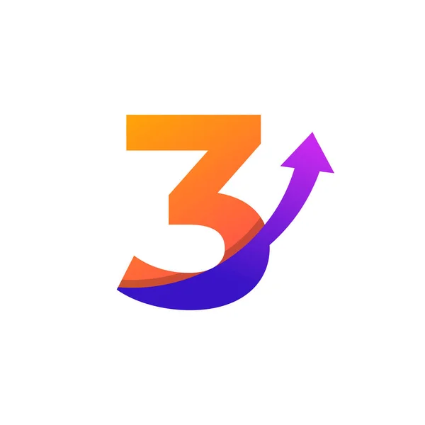 Número Seta Para Cima Símbolo Logotipo Bom Para Empresa Viajar —  Vetores de Stock