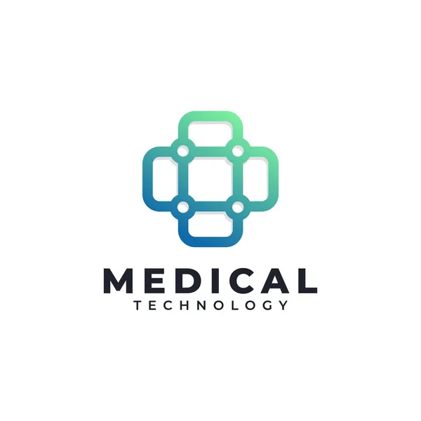 Elemento Plantilla Diseño Logotipo Tecnología Médica — Vector de stock