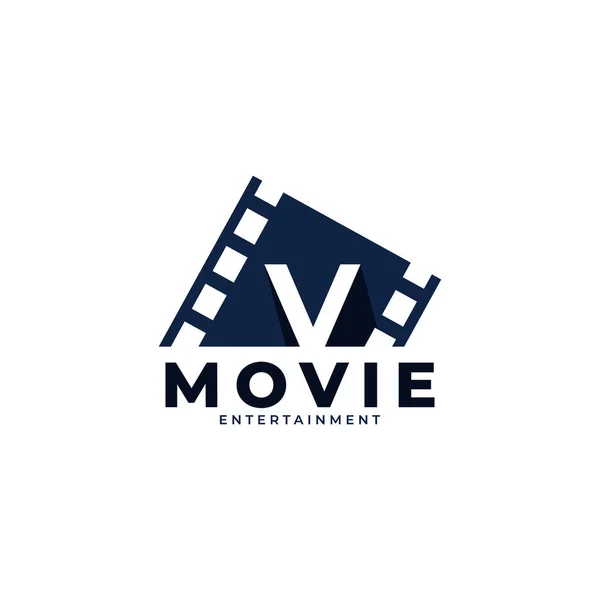 电影标志 首字母V电影标志设计模板元素 第10部分病媒 — 图库矢量图片