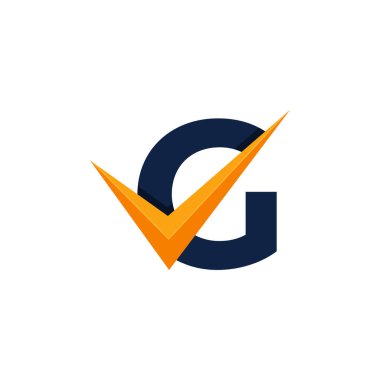Onaylanmış Logo. Baş harf G Logo Tasarım Şablonu. Eps10 Vektörü
