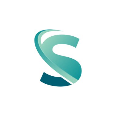 S harfi ok logo tasarım şablonu ile seyahat ediyor. Vektör EPS 10