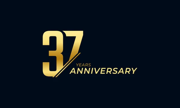 37周年記念ベクトル お祝いお祝いお祝いテンプレートデザインイラスト — ストックベクタ
