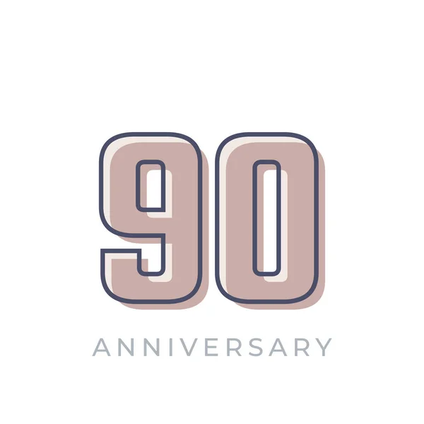 90周年記念ベクトル お祝いお祝いお祝いテンプレートデザインイラスト — ストックベクタ