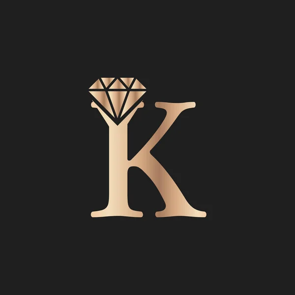 Golden Letter Luxury Diamond Symbol Premium Diamond Logo Design Inspiration — Stock Vector