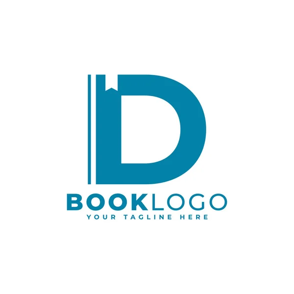 Letra Inicial Book Logo Design Utilizable Para Logotipos Educación Negocios — Vector de stock