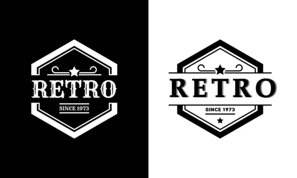 Emblemas Retrô Vintage Rústico Etiqueta Carimbo Logo Design Elemento Modelo —  Vetores de Stock