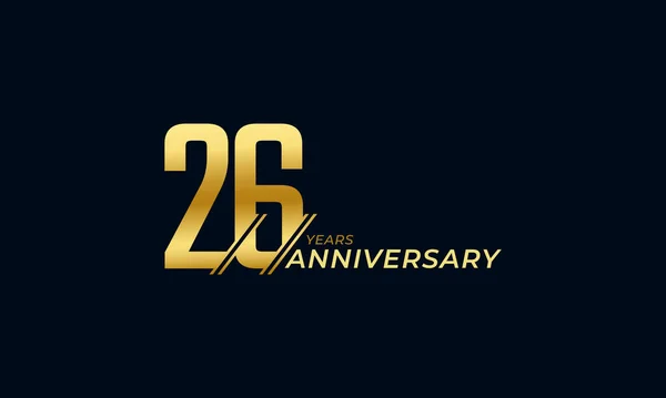 26周年記念ベクトル お祝いお祝いお祝いテンプレートデザインイラスト — ストックベクタ
