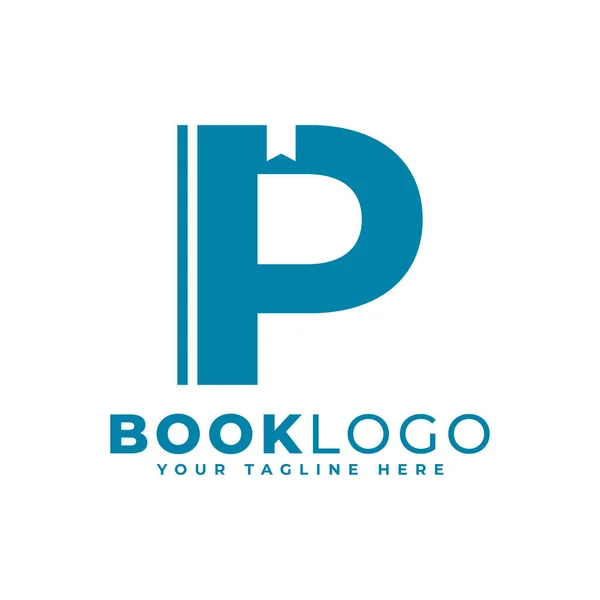Letra Inicial Diseño Del Logotipo Del Libro Utilizable Para Logotipos — Vector de stock