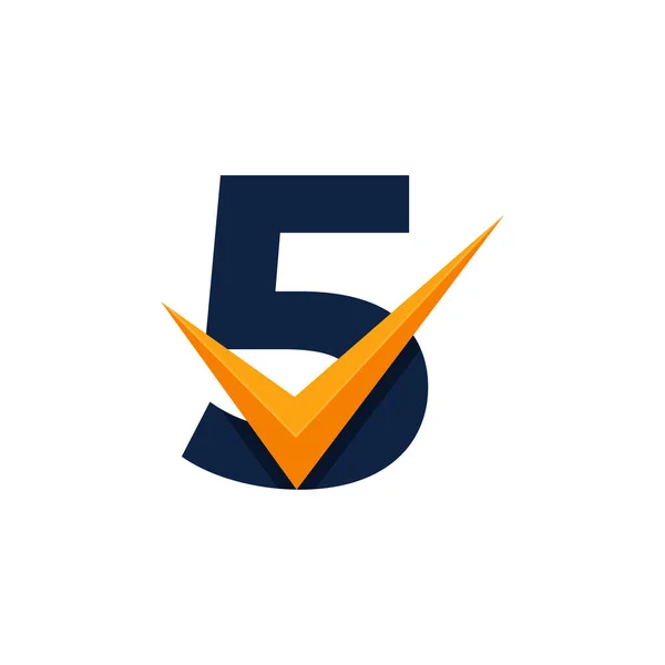 Одобренный Логотип Номер Проверьте Шаблон Логотипа Вектор Eps10 — стоковый вектор