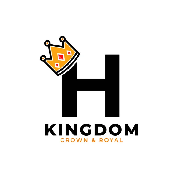 Crown Logo Markalaştırma Kimlik Logosu Tasarım Şablonu Ile Harfi — Stok Vektör