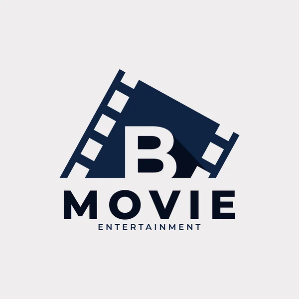 Film Logo Eerste Letter Movie Logo Design Template Element Eps10 — Stockvector