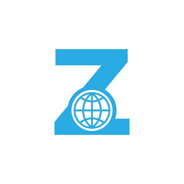 Początkowy List Globe Logo Design Element Szablonu Wektor Eps10 — Wektor stockowy