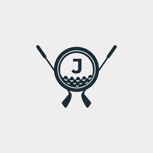 Логотип Гольф Спорту Літера Дизайну Логотипу Гольфу Векторний Шаблон Векторні — стоковий вектор