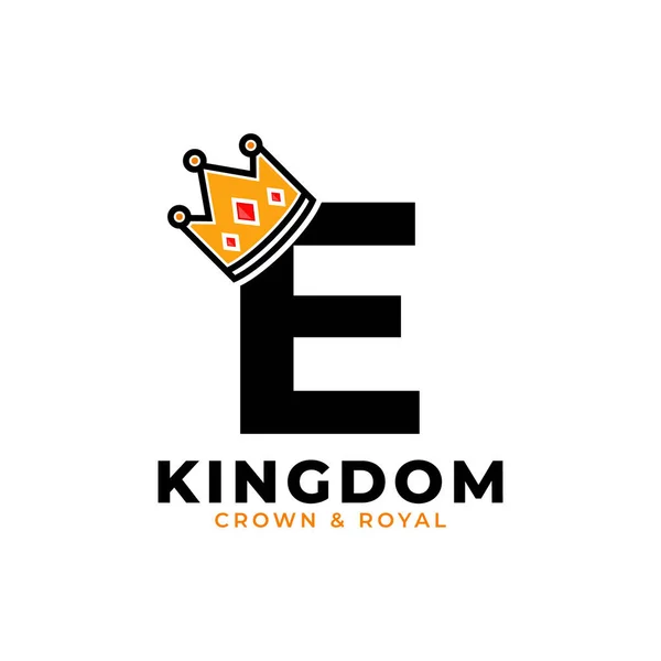 Crown Logo Markalaştırma Kimlik Logosu Tasarım Şablonu Ile Harf — Stok Vektör