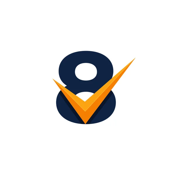 Logotipo Aprobado Número Verificar Plantilla Diseño Logotipo Eps10 Vector — Vector de stock