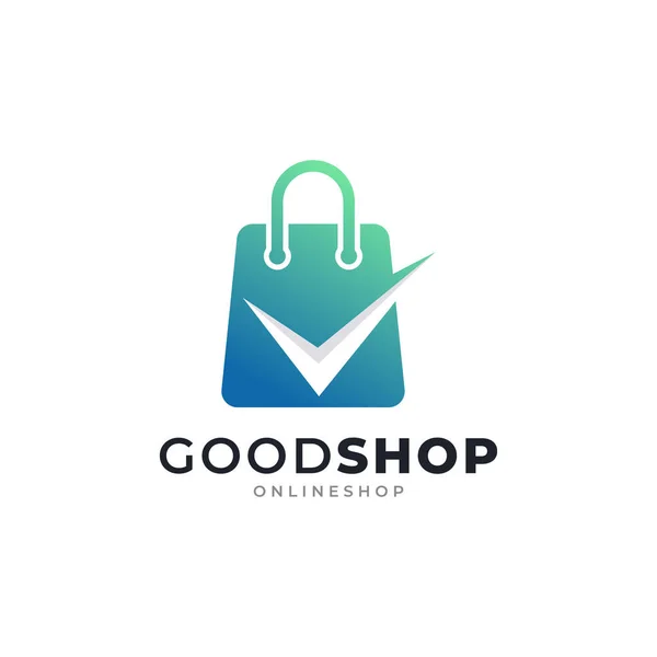 Guter Laden Checken Sie Shop Logo Icon Design Template Element — Stockvektor