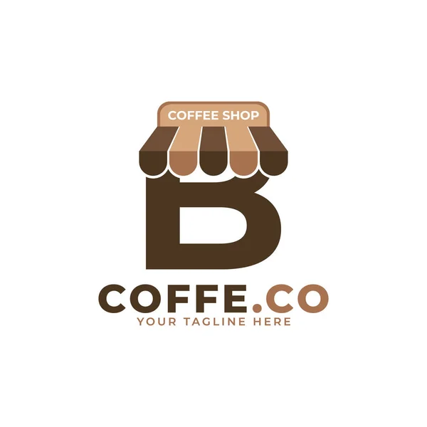 Koffie Tijd Moderne Beginletter Coffee Shop Logo Vector Illustratie — Stockvector