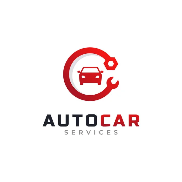 Araba Servisi Logo Simgesi Tasarım Şablonu Elemanı Otomotiv Logoları Çin — Stok Vektör