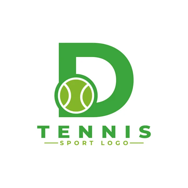 Буква Теннисом Дизайном Элементы Векторного Дизайна Спортивной Команды Фирменного Стиля — стоковый вектор